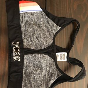 Pink sports bra
